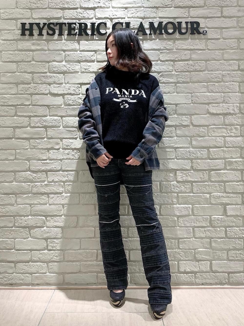 早い者勝ち！今季新作 ヒステリックグラマー PANDA MANIA 刺繍セーター HYSTERIC GLAMOUR（ヒステリックグラマー）の「PANDA MANIA刺繍