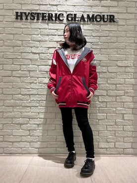 「ロンt」｜「アイテム（ブルゾン）」を使った、SUZUKIさん（レディース・150cm）の冬コーディネート