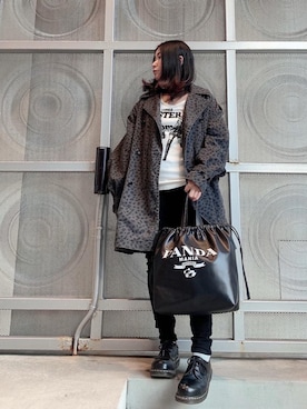 「ロンt」｜「アイテム（トレンチコート）」を使った、SUZUKIさん（レディース・150cm）の冬コーディネート