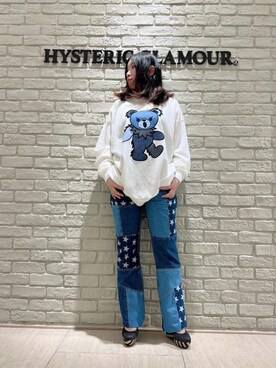「ﾋﾞｯｸﾞｼﾙｴｯﾄ」｜「アイテム（スウェット）」を使った、SUZUKIさん（レディース・150cm）の春コーディネート