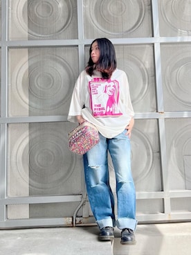 「ﾋﾞｯｸﾞｼﾙｴｯﾄ」｜「アイテム（財布/小物）」を使った、SUZUKIさん（レディース・150cm）の春コーディネート