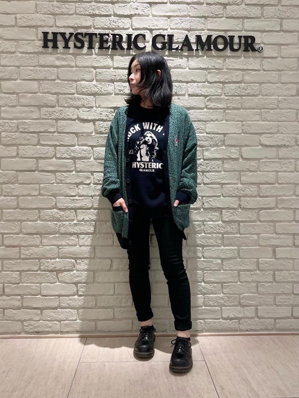 美品 ヒステリックグラマー ラビットヘッドワッペン レタードカーディガン M HYSTERIC GLAMOUR（ヒステリックグラマー）の「LEOPARD柄VIXEN