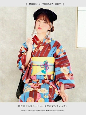 「アイテム（水着/着物・浴衣、ブラウン系）」を使った、アンココン 〜 UNCOCON 〜さん（レディース・153cm）の夏コーディネート