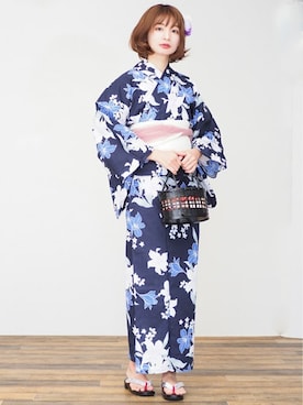 「アイテム（水着/着物・浴衣）」を使った、アンココン 〜 UNCOCON 〜さん（レディース・160cm）の夏コーディネート