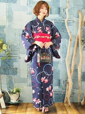 「アイテム（浴衣）」を使った、アンココン 〜 UNCOCON 〜さん（レディース・160cm）の夏コーディネート