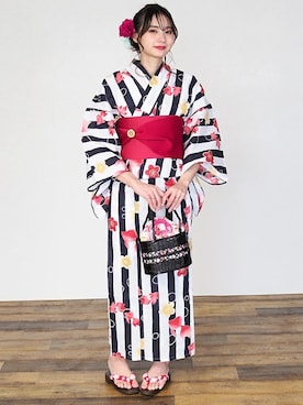 「アイテム（浴衣）」を使った、アンココン 〜 UNCOCON 〜さん（レディース・160cm）の夏コーディネート