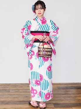 「アイテム（浴衣）」を使った、アンココン 〜 UNCOCON 〜さん（レディース・160cm）の夏コーディネート