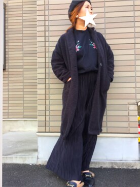 「SEVENDAYS=SUNDAY（セブンデイズサンデイ）のアイテム（チェスターコート）」を使った、ＲｉＭａ５８９さん（レディース・159cm）の冬コーディネート