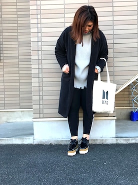「SEVENDAYS=SUNDAY（セブンデイズサンデイ）のアイテム（チェスターコート）」を使った、ＲｉＭａ５８９さん（レディース・159cm）の冬コーディネート