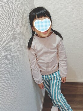 「アイテム（バレッタ/ヘアクリップ）」を使った、ももさん（キッズ・110cm）の春コーディネート