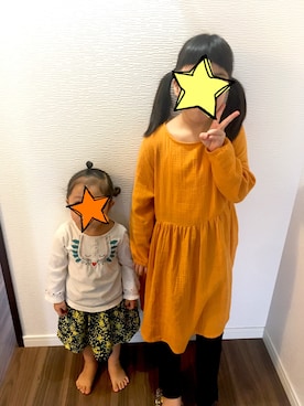 「90cm」｜「アイテム（ワンピース/ドレス）」を使った、ももさん（キッズ・90cm）の春コーディネート