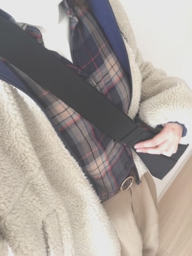 「タートルネック」｜「アイテム（メッセンジャーバッグ）」を使った、ほのさん（レディース・163cm）の冬コーディネート