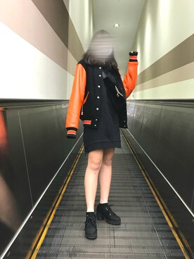 「FILA（フィラ）のアイテム（ワンピース/ドレス）」を使った、プリンセスAさん（レディース・157cm）の冬コーディネート