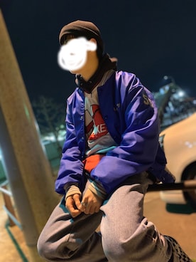「no brand（ノーブランド）のアイテム（ナイロンジャケット）」を使った、katsuさん（メンズ・166cm）の春コーディネート