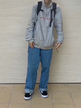 「バッグ」｜「アイテム（ナイロンジャケット）」を使った、atsuyaさん（メンズ・170cm）の冬コーディネート