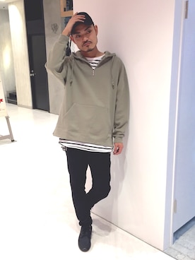 「Buffalo Bobs（バッファローボブズ）のアイテム（トップス）」を使った、大前昇也【buffalobobs】さん（メンズ・175cm）の春コーディネート