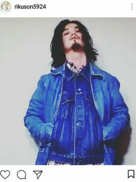 「LEVI’Sのアイテム（カバーオール、ブルー系）」を使った、RIKUSONさん（メンズ・165cm）の冬コーディネート