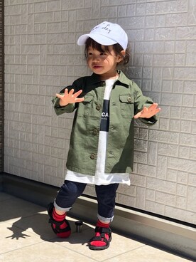 「平成最後のWEARISTAセンバツ」｜「アイテム（サンダル）」を使った、かいじゅうさんさん（キッズ・90cm）の春コーディネート