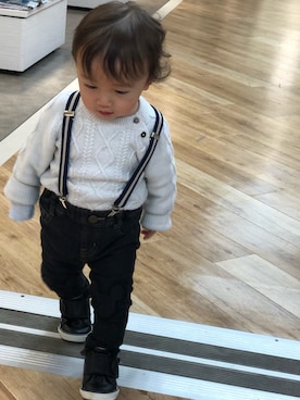 かいじゅうさんさん（キッズ・90cm）の冬コーディネート