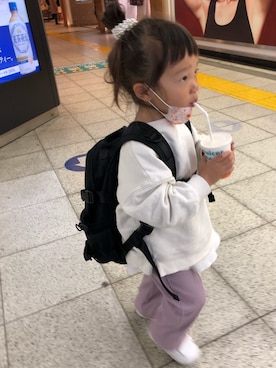 「アイテム（スウェット）」を使った、かいじゅうさんさん（キッズ・90cm）の春コーディネート