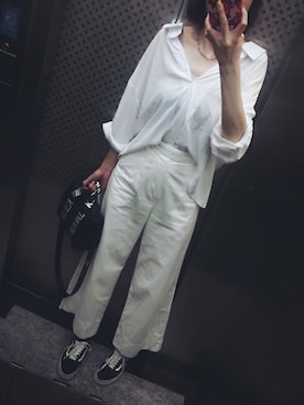 「STYLENANDA（スタイルナンダ）のアイテム（スラックス）」を使った、goodkymさん（レディース・171cm）の夏コーディネート