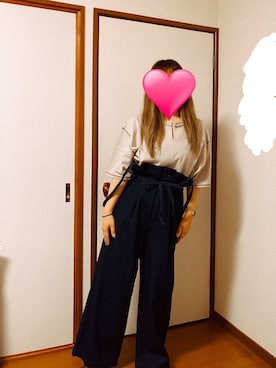 「LEPSIM（レプシィム）のアイテム（サロペット/オーバーオール）」を使った、マッキーさん（レディース・154cm）の夏コーディネート