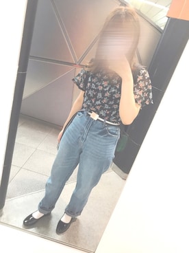 「SVEC（シュベック）のカンフーシューズ kung fu Shoes / ストラップパンプス（バレエシューズ）」を使った、ayakaさん（レディース・155cm）の夏コーディネート