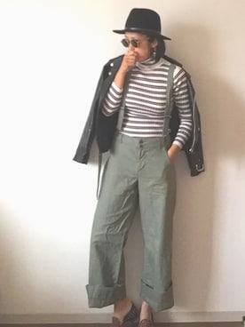 「WEGO（ウィゴー）のアイテム（モカシン/デッキシューズ）」を使った、yukinoさん（レディース・164cm）の冬コーディネート