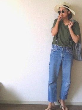 「べっ甲」｜「アイテム（ジャケット/アウター）」を使った、yukinoさん（レディース・164cm）の夏コーディネート