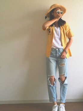 「スタンスミス」｜yukinoさん（レディース・164cm）の夏コーディネート