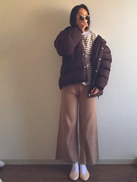 「アイテム（バレエシューズ）」を使った、yukinoさん（レディース・164cm）の冬コーディネート