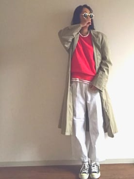 「マリン」｜「アイテム（スウェット）」を使った、yukinoさん（レディース・164cm）の春コーディネート