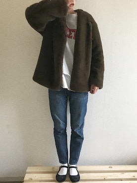 「カンフーシューズ」｜yukinoさん（レディース・164cm）の冬コーディネート