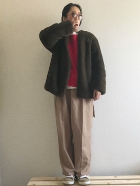 「ラップパンツ」｜「アイテム（その他アウター）」を使った、yukinoさん（レディース・164cm）の冬コーディネート