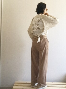 「FIKA（フィカ）のアイテム（トップス）」を使った、yukinoさん（レディース・164cm）の春コーディネート