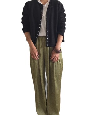 「agnes b.（アニエスベー）のM001 CARDIGAN カーディガンプレッション（カーディガン/ボレロ）」を使った、yukinoさん（レディース・164cm）の春コーディネート
