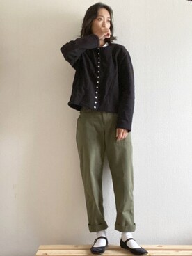 「agnes b.（アニエスベー）のM001 CARDIGAN カーディガンプレッション（カーディガン/ボレロ）」を使った、yukinoさん（レディース・164cm）の秋コーディネート