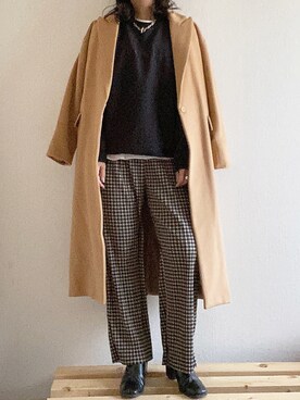 「LOOPのアイテム（トップス）」を使った、yukinoさん（レディース・164cm）の冬コーディネート