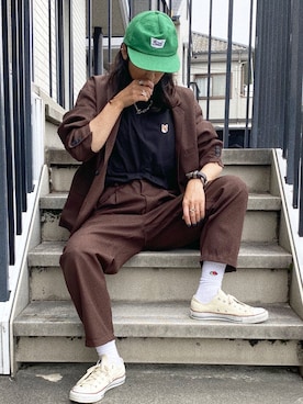 「BRIXTON（ブリクストン）のアイテム」を使った、yukinoさん（レディース・164cm）の春コーディネート