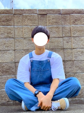 「kutir（クティール）のアイテム（オールインワン・サロペット）」を使った、らいかさん（メンズ・176cm）の秋コーディネート