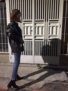 「mixxmixのアイテム（その他アウター）」を使った、Kikiさん（レディース・156cm）の冬コーディネート