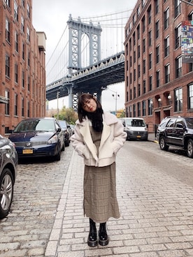 「Dumbo」｜Kikiさん（レディース・156cm）の冬コーディネート