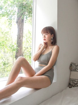 「UNE MANSION（ユヌマンション）のアイテム（水着/着物・浴衣）」を使った、UNE MANSIONさん（レディース・159cm）の夏コーディネート