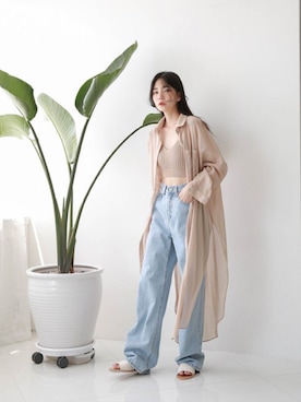 「UNE MANSION（ユヌマンション）のアイテム（水着/着物・浴衣）」を使った、UNE MANSIONさん（レディース・159cm）の夏コーディネート