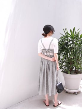 「UNE MANSION（ユヌマンション）のアイテム（ジャケット/アウター）」を使った、UNE MANSIONさん（レディース・159cm）の夏コーディネート