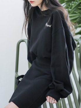 「スウェットワンピース」｜UNE MANSIONさん（レディース・159cm）の秋コーディネート