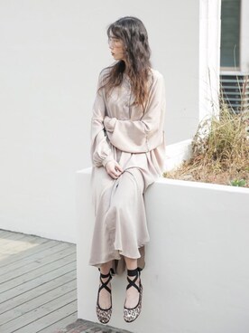 「レオパードシューズ」｜UNE MANSIONさん（レディース・159cm）の秋コーディネート