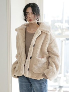 「UNE MANSION（ユヌマンション）のアイテム（その他アウター）」を使った、UNE MANSIONさん（レディース・159cm）の秋コーディネート