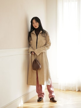 「韓国スタイル」｜UNE MANSIONさん（レディース・159cm）の冬コーディネート