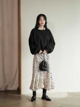 「韓国好きな人と繋がりたい」｜「アイテム（その他シューズ）」を使った、UNE MANSIONさん（レディース・159cm）の冬コーディネート